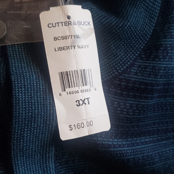 Cutter And Buck Men's Sweaters Monck Neck 1/4 Bottons Wool/ Acrylic 3XL Tall - Picture 7 of 8